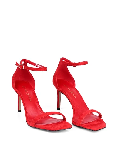 Жіночі босоніжки MiaMay велюрові червоні - фото 3 - Miraton