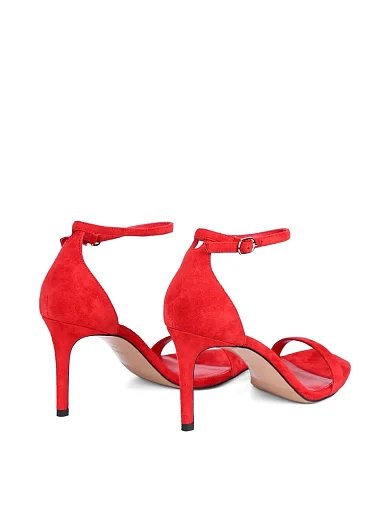 Жіночі босоніжки MiaMay велюрові червоні - фото 4 - Miraton