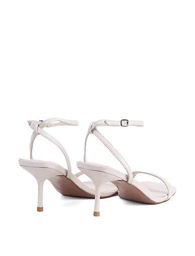 Жіночі босоніжки MIRATON шкіряні рисового кольору - фото 4 - Miraton