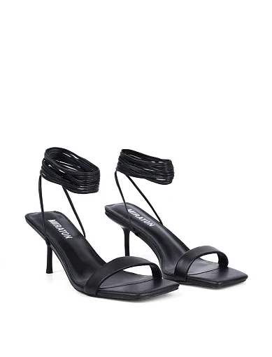 Жіночі босоніжки MIRATON шкіряні чорні - фото 3 - Miraton