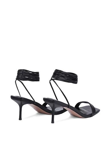 Жіночі босоніжки MIRATON шкіряні чорні - фото 4 - Miraton