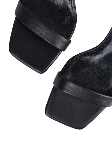 Жіночі босоніжки MIRATON шкіряні чорні - фото 5 - Miraton