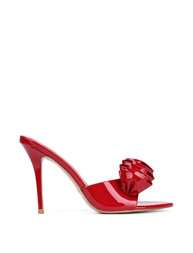 Жіночі сабо MIRATON лакові червоні - фото 2 - Miraton