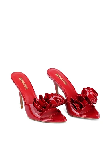 Жіночі сабо MIRATON лакові червоні - фото 4 - Miraton