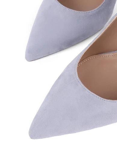 Жіночі туфлі човники Mia May велюрові блакитні - фото 5 - Miraton