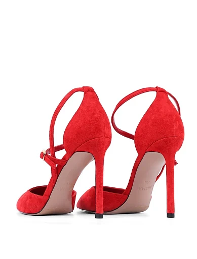 Жіночі туфлі Mia May велюрові червоні - фото 5 - Miraton