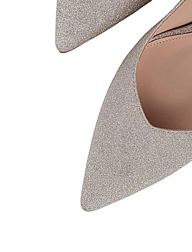 Жіночі туфлі човники MIRATON з глітером золоті - фото 5 - Miraton