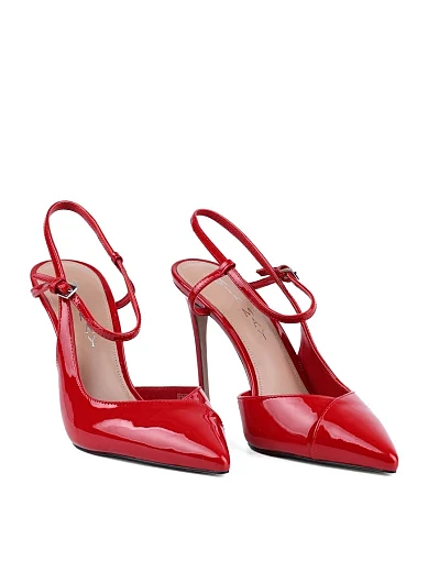 Жіночі туфлі слінгбеки Mia May лакові червоні - фото 3 - Miraton