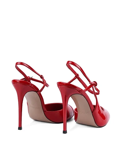 Жіночі туфлі слінгбеки Mia May лакові червоні - фото 4 - Miraton