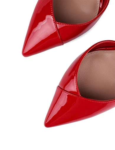 Жіночі туфлі слінгбеки Mia May лакові червоні - фото 5 - Miraton