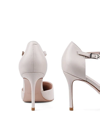 Жіночі туфлі Mia May шкіряні рисового кольору - фото 2 - Miraton