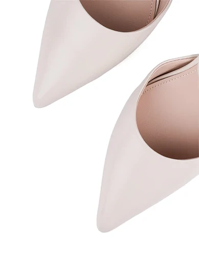 Жіночі туфлі Mia May шкіряні рисового кольору - фото 5 - Miraton