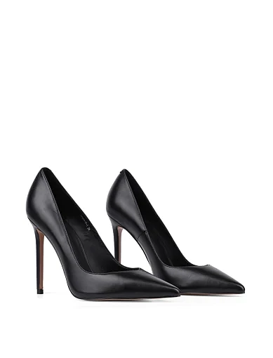 Жіночі туфлі човники MIRATON шкіряні чорні - фото 3 - Miraton