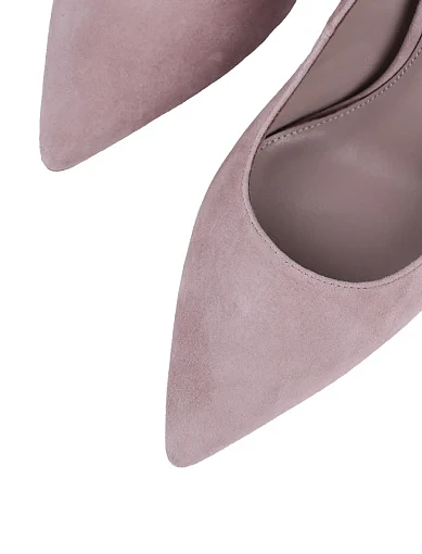 Жіночі туфлі човники Mia May замшеві рожеві - фото 5 - Miraton