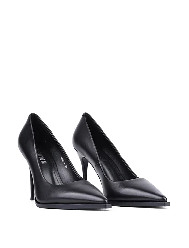 Жіночі туфлі човники MIRATON шкіряні чорні - фото 3 - Miraton