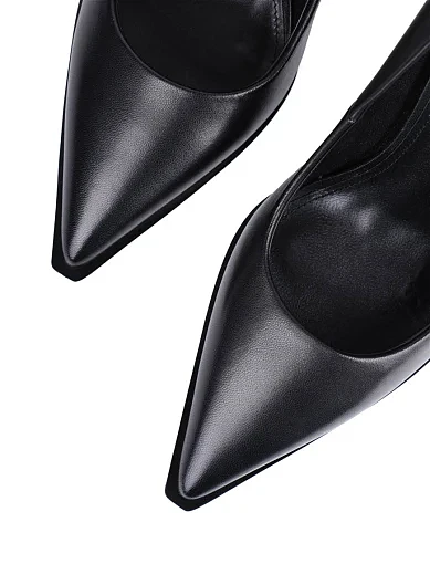 Жіночі туфлі човники MIRATON шкіряні чорні - фото 5 - Miraton