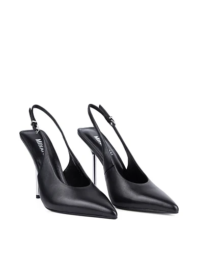 Жіночі туфлі слінгбеки MIRATON шкіряні чорні(G392A-2003) - фото 3 - Miraton