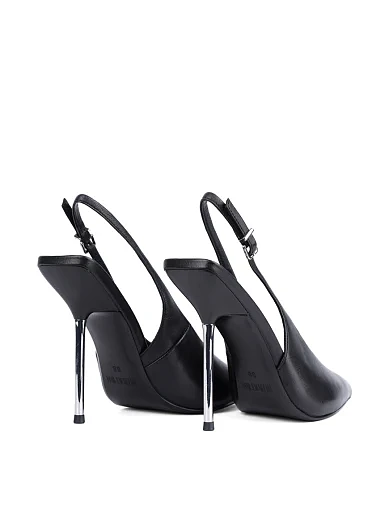 Жіночі туфлі слінгбеки MIRATON шкіряні чорні(G392A-2003) - фото 4 - Miraton