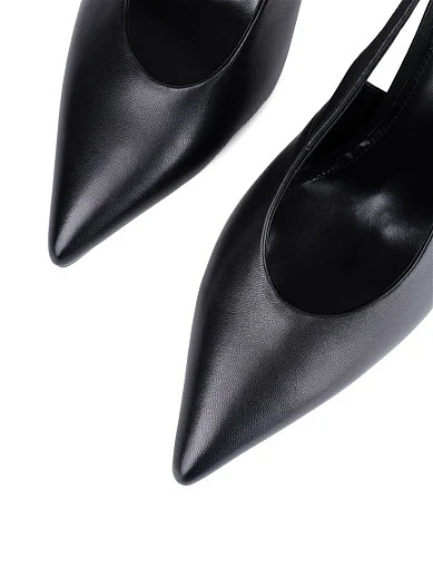 Жіночі туфлі слінгбеки MIRATON шкіряні чорні(G392A-2003) - фото 5 - Miraton