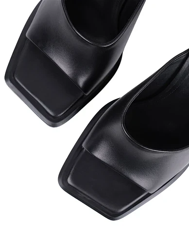 Жіночі сабо MIRATON шкіряні чорні - фото 5 - Miraton