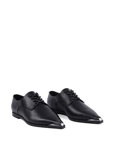 Жіночі туфлі MIRATON шкіряні чорні - фото 3 - Miraton