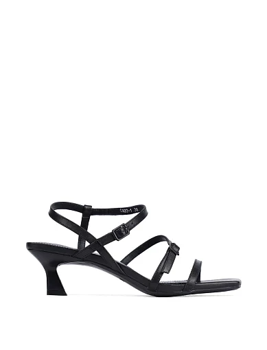 Жіночі босоніжки MIRATON шкіряні чорні - фото 2 - Miraton