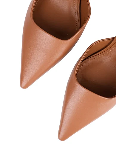 Жіночі туфлі MIRATON шкіряні бежеві - фото 5 - Miraton