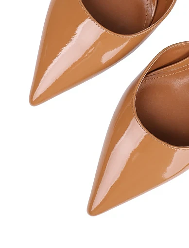 Жіночі туфлі MIRATON лакові бежеві(G958-1) - фото 5 - Miraton