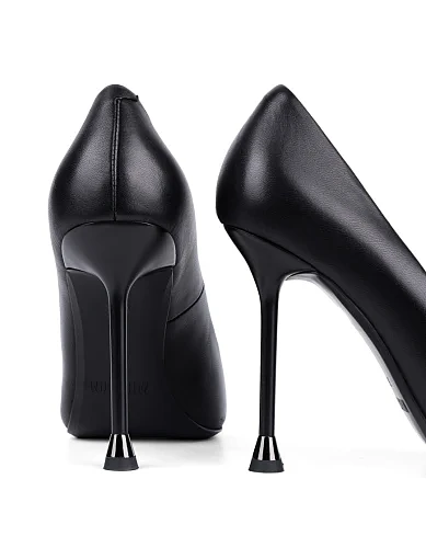 Жіночі туфлі човники MIRATON шкіряні чорні - фото 2 - Miraton