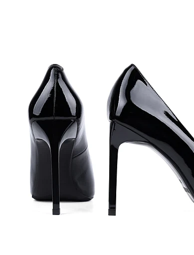 Жіночі туфлі човники MIRATON лакові чорні - фото 2 - Miraton