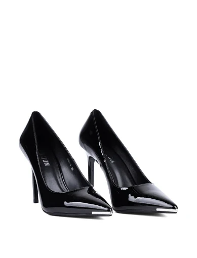 Жіночі туфлі човники MIRATON лакові чорні - фото 3 - Miraton