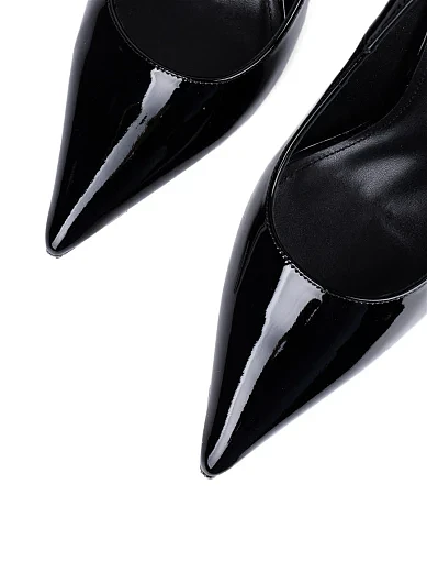 Жіночі туфлі човники MIRATON лакові чорні - фото 5 - Miraton