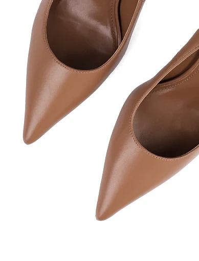 Жіночі туфлі човники MIRATON шкіряні бежеві(G991-1) - фото 5 - Miraton