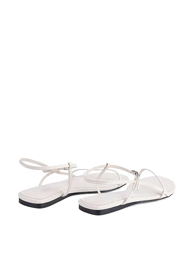 Жіночі сандалі MIRATON шкіряні рисового кольору - фото 5 - Miraton