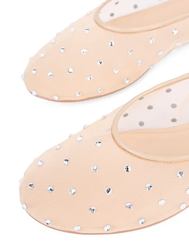 Жіночі балетки MIRATON із сітки бежеві - фото 5 - Miraton