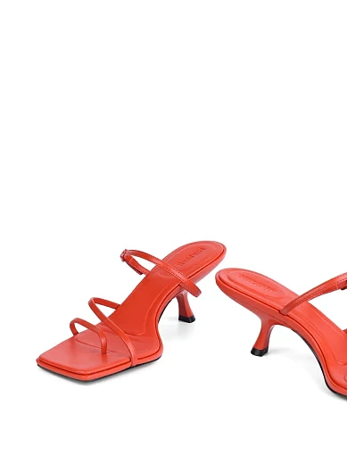 Жіночі сабо MIRATON шкіряні помаранчеві - фото 3 - Miraton