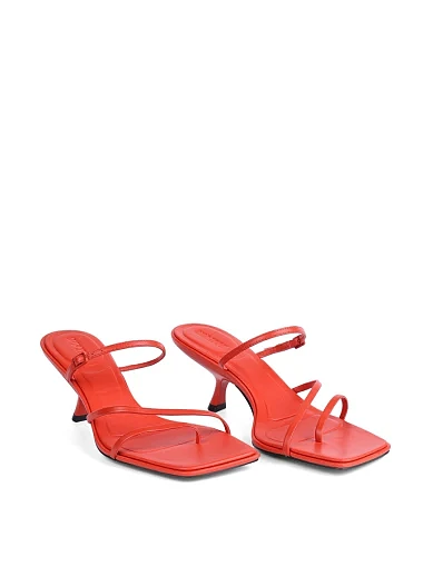 Жіночі сабо MIRATON шкіряні помаранчеві - фото 4 - Miraton