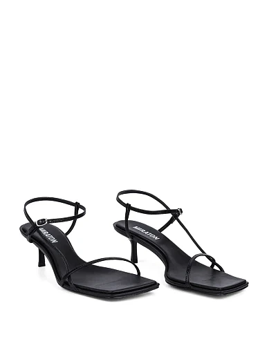 Жіночі босоніжки MIRATON шкіряні чорні - фото 3 - Miraton