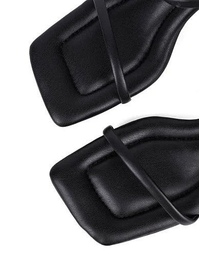 Жіночі босоніжки MIRATON шкіряні чорні - фото 5 - Miraton