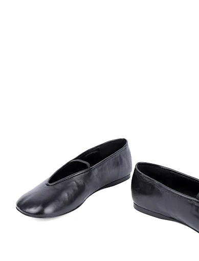 Жіночі балетки MIRATON шкіряні чорні - фото 2 - Miraton