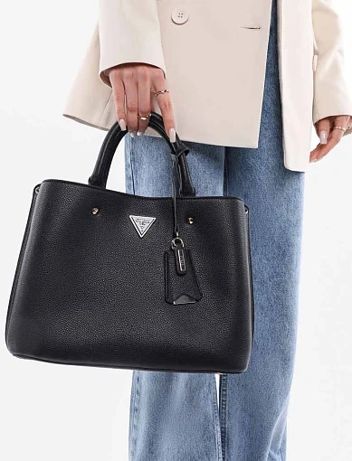Жіноча сумка тоут Guess з екошкіри чорна - фото 2 - Miraton