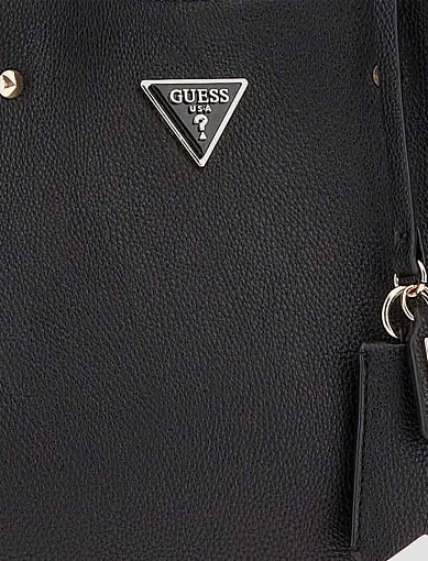 Жіноча сумка тоут Guess з екошкіри чорна - фото 5 - Miraton