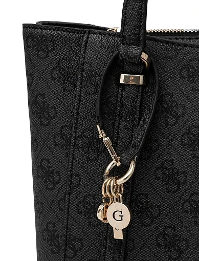 Жіноча сумка тоут Guess з екошкіри сіра - фото 6 - Miraton