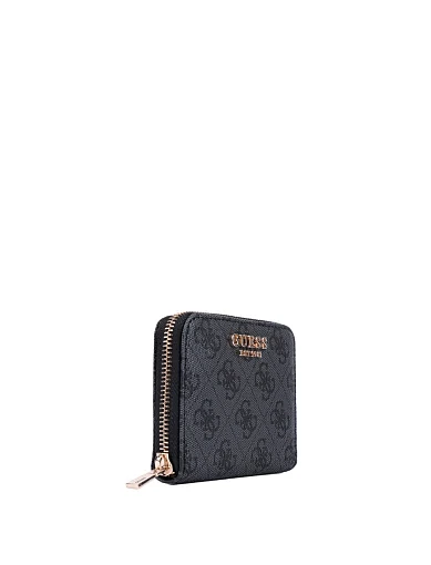 Женский кошелек из экокожи серый на молнии - фото 2 - Miraton