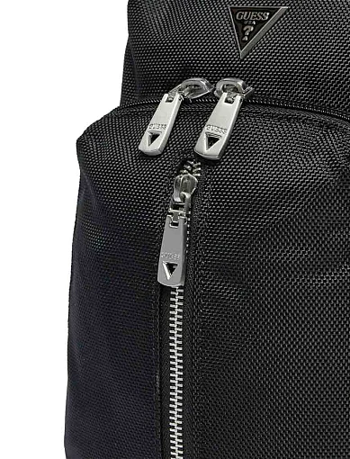 Чоловіча сумка слінг Guess чорна з накладними кишенями (HMLUHN P5117) - фото 4 - Miraton