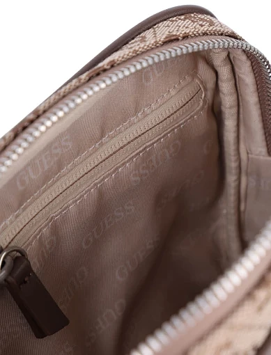 Чоловіча сумка месенджер Guess з екошкіри бежева (HMMIST P5160) - фото 5 - Miraton