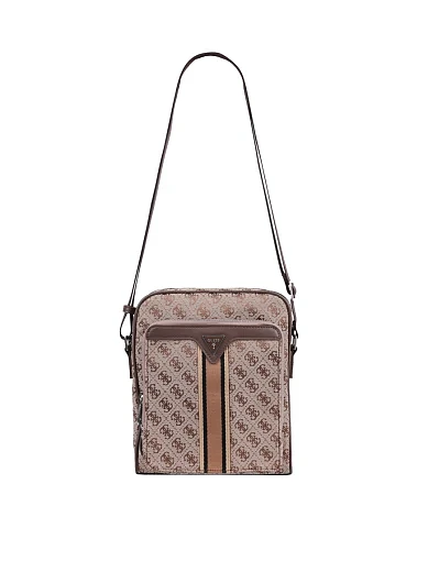 Чоловіча сумка месенджер Guess з екошкіри бежева (HMMIST P5160) - фото 6 - Miraton