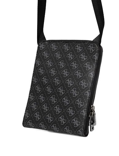 Чоловічі сумки крос-боді Guess з екошкіри чорна (HMSILO P5109) - фото 4 - Miraton