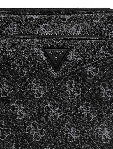 Чоловічі сумки крос-боді Guess з екошкіри чорна (HMSILO P5109) - фото 5 - Miraton