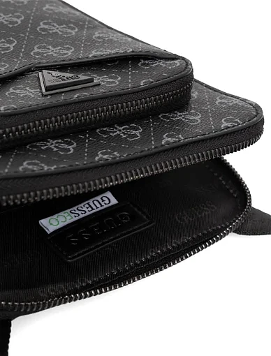 Чоловічі сумки крос-боді Guess з екошкіри чорна (HMSILO P5109) - фото 6 - Miraton